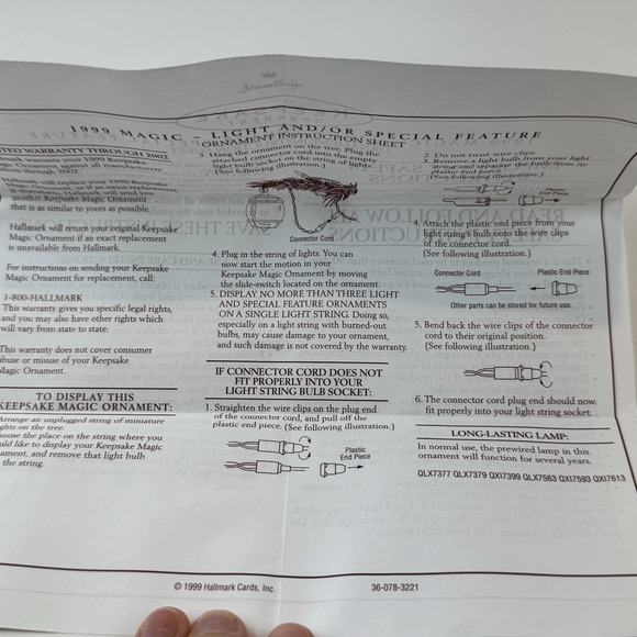 Hallmark 1990 Hop 'n Pop Popper Magic Motion Ornament Mouse Popcorn 07353 w/ Box - Picture 6 of 7